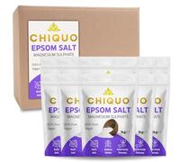 Chiquo Epsom Salt 1kg (Pack of 10) - 100% Pure Magnesium Sulphate | Bath Soak, Muscle Recovery, Foot Care | Premium Grade for Body Relaxation, Beauty, Garden Use