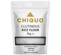 Chiquo Glutinous Rice Flour 1kg - GMO Free & Vegan Friendly | Sticky Rice Flour for Mochi, Dumplings, Asian Desserts & Snacks | Soft, Chewy Texture | Resealable Pack for Freshness