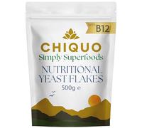 Chiquo Nutritional Yeast Flakes 500g - with B12, B-Complex Vitamins and Zinc | Vegan, Dairy Free, GMO Free | High Protein & Fibre | Resealable Pack