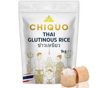 Chiquo Thai Glutinous Rice 1kg | Premium Sticky Rice for Mango Sticky Rice, Sushi & Asian Dishes | Authentic Thai Sweet Rice | Sticky White Rice | Product of Thailand