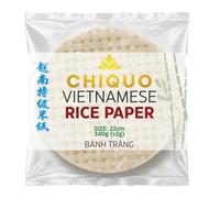 Chiquo Vietnamese Rice Paper 22cm 340g | Authentic Vietnamese Wrappers | Ideal for Spring Rolls, Summer Rolls, Asian Dishes | Easy to Use