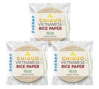 Chiquo Vietnamese Rice Paper 22cm 340g - Pack of 3 | Authentic Vietnamese Wrappers | Ideal for Spring Rolls, Summer Rolls, Asian Dishes | Easy to Use