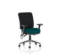 Chiro Medium Back With Height Adjustable Arms Bespoke Colour Seat Maringa Teal