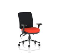 Chiro Medium Back With Height Adjustable Arms Bespoke Colour Seat Tabasco Orange