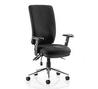 Chiro OP000006 High Back Task Operators Chair with Arms - Black