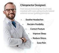 ChiroLux | Curv - Chiropractic Cervical Spine Stretcher & Neck Posture Corrector. Denneroll Pillow Device Aids in Occipital Traction Relief Therapy for Back & Shoulder Pain, Tension Headache, & TMJ