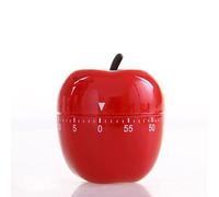 Chironal 1Pcs Fashion Cartoon Kitchen Timer Different Shape Creative Reminders (Apple Red)
