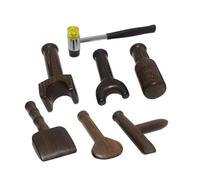 Chiropractic Adjustment Tools Set - Hammer and Chisel, Wooden Deep Tissue Therapy Tools, Pack of 7 for Tok Sen Techniques and Home Essentials