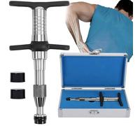 Chiropractic Massage Activation Tool, Manual Chiropractic Massager, 50-300N Adjustable Strength, for Scoliosis, Thoracic Spine, Cervical Spondylosis,Aluminumbox