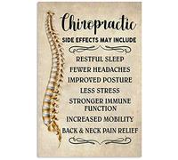 Chiropractic Side Effects May Include Chiropractor Poster Home Gift Bathroom Vintage Bedroom Novelty Funny Retro Parlor Posters Garage Mural Metal Tin Signs Wall Decor 8x12 Inch