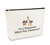 Chiropractor Gift Cosmetic Bag Chiropractic Therapist Gift for Women Physical Therapy Assistant Gifts Chiropractor Graduation Gift Makeup Bag Christmas Thanksgiving Birthday Gifts for Friends Coworker