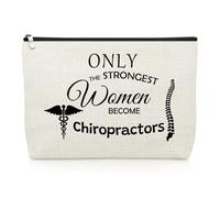 Chiropractor Gift Makeup Bag Chiropractic Therapist Gift for Women Thank You Present for Chiropractic Spine Doctor Physical Therapy Assistant Cosmetic Bag Christmas Birthday Graduation Travel Pouch