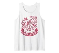 Chirp & Bloom Friendly Flock Est 1973 Birdwatching Floral Tank Top