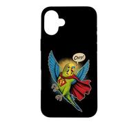 Chirp! Colorful Super Parakeet with Cape and Wings Case for iPhone 16 Plus