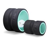 Chirp Wheel+ Deep Tissue 2 Pack Foam Roller for Deep Muscle Massage, Back Stretcher with Foam Padding, Supports Back Pain Relief, Supports