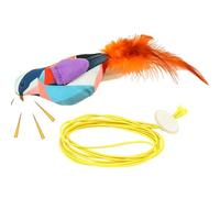 Chirping Bird Cat Toy,Agility Training Teaser Game | with Rope Electric Bird Toy | for Instinct Practice Agility Training Foraging Weight Management Indoor