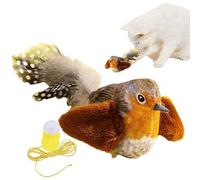 Chirping Bird Cat Toy - Cat Toys Flapping Bird, Interactive Catnip Toys Cats | Catnip Infused KittensToy | Realistic Chirp Tweet Touch Activated Kitten Toy, Kitten Exercise Toyys Cute