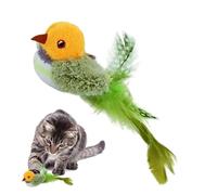 Chirping Bird Interactive Cat Toy | Simulation Flapping Wings Shaking Bird Cat Toys | Washable Realistic Flying Bird Toy For Indoor Cats To Bite, Chew
