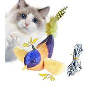 Chirping Birds Indoor Cat Toy, Interactive Electronic Cat Toy, Feather Tail Automatic Cow Toy Bird, Realistic Touch Activated Interactive Cat Exercise Toy Chaser Toy Relieves Boredom For Cats To Play