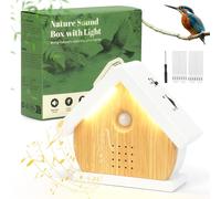 Chirping Box Bird Chirping Box, Bird Chirping Motion Sensor Box, Natural Sounds Box with Lights/Timer/12 Songs, White Noise Bird Chirping for Toilet, Spa and Relaxation