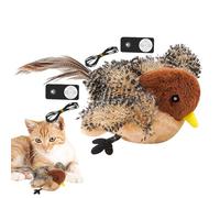 Chirping Cat Toy - Flapping Bird Cat Toy | Interactive Automatic Flappy Plush Bird Toy, Remote Control Chirping Birds Toy with Electronic Sound, USB Rechargeable Cat Toy for Indoor Cats Exercise