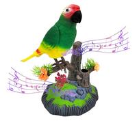 Chirping Parrot Toy-Electronic Songbird for Kids, Speech-Activated Talking Toy Figure | Lifelike Interactive Bird Model with Sensor for Boys Girls Adults Room Deco