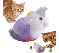 Chirping Pet Toy | Cute Flapping Hedgehog Mahjong Capybara Parrot | Chirping Exercise Toys with Catnip - for Bedroom Living Room Home Indoor Cats Kitten Pet Reducing Boredom Enrichment