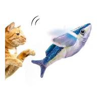 Chirping Toy for Indoor Cat, Electric Sounding Fish for Bored Pet, Interactive Cat Flapping Chirping Fish Toy for Training Stress Relief Behavioral Enrichment Entertainment Indoor Outdoor