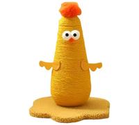 Chirpy Chicken Scratcher: 4 Vivid Hues! Hand - Crafted from Durable Sisal, It’S an Interactive Wonderland That Satisfies Your Cat’S Natural Instincts, Delivering Endless Scratching Fun! (Yellow)