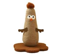 Chirpy Chicken Scratcher: 4 Vivid Hues! Hand - Crafted from Durable Sisal, It’S an Interactive Wonderland That Satisfies Your Cat’S Natural Instincts, Delivering Endless Scratching Fun! (Brown)
