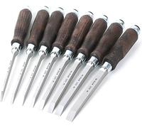 Chisel/Mortise Chisel Set, 8Pc Wood Chisel Set for, Chromium Manganese Steel(4/5/6/8/10/12/14/16MM) with Hardwood Handle for Woodcarving, Carpentry, Trimming The Edges