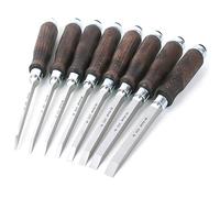 Chisel/Mortise Chisel Set, 8Pc Wood Chisel Set for Woodworking, Chromium Manganese Steel(4/5/6/8/10/12/14/16MM) with Hardwood Handle for Woodcarving, Carpentry, Trimming The Edges