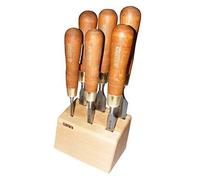 Chisel Set Premium - Grounded - 6 pcs in Wooden Stand