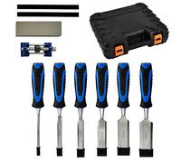Chisel Sets, with 6pc Wood Chisel（6/13/20/25/32/38mm） & Honing Guide & Sharpening Stone, Wood Carving Chisel Set for Woodcarving, Carpentry, Trimming The Edges