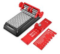 Chisel Sharpening Kit with Diamond Sharpening Stone 400# 1000# Grit, Chisel Sharpener, Honing Guide for Chisels and Planes Width 0.1" to 2.8" with Angle Fixture, Angle Gauge from 10° to 45°