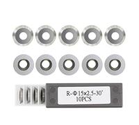 Chisels, 15mm Round Carbide Cutters Inserts Set for Wood Lathe Turning Tools 10pcs Tungsten Carbide Cutters Round Carbide Inserts for Lathe Turning Tools Woodworking and Accessories