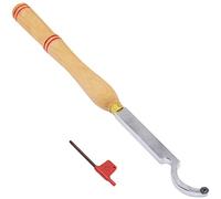 Chisels, 20 Inches Wood Turning Tools Mini Radius Swan Neck Hollower Carbide Tipped Lathe Chisel Tool Bar with Ci3 12Mm Round Carbide Insert Cutter for Wood Hobbyist Or Carpenter Or DIY (20 inches)