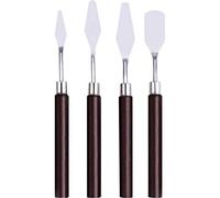 Chisels, 4-Piece Painting Knife Set Flexible Stainless Steel and Wood Palette Paint Knife Set Very Suitableartist Mixing Paints