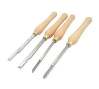 Chisels, 4 Piece Woodworking Handcart Knife Woodworking Ring Handcart Hand-Held High Speed Steel Turning Tool Lathe Chisel Set for Storage for Wood Turning Hardwood (Default)