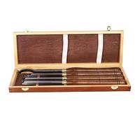 Chisels, 4Pcs Carbide Tipped Wood Lathe Turning Tools Combo Set Rougher Detailer Finisher Hollower with Walnut Wood Handle and Diamond Round Square Carbide Inserts