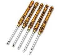 Chisels, Carbide Tipped Wood Turning Tools Lathe Set Working Lathe Tools with Comfort Grip Handles and Diamond Round Square Carbide Inserts for Wood Hobbyist Or DIY Or Carpenter