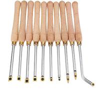 Chisels, Carbide Wood Turning Tools Set Large Wood Lathe Tools with Titanium Coated Wood Carbide Insert Cutter for Wood hobbyist or DIY or Carpenter