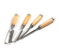 Chisels, Carpenter Engraving Chisel Set Semi-Circular Woodworking Chisel Wood Carving Tools Woodworking Gouges Kit Chrome Vanadium Steel Wood Carving for Beginners Hobbyists 4Pcs (Default)