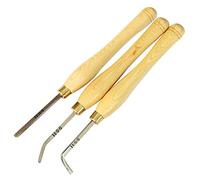 Chisels, M-INI Hollowing Tool Set High Speed Steel Woodworking Hollowing Tools M-INI Turning Set Wood Carving Tool Kit 3Pcs/Set