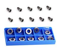 Chisels, Pack of 10 Round Carbide Insert Cutter Tipped Tungsten Carbide Insert 12Mm Diameter Replacement Cutters for Woodturning Wood Turning Finisher Hollower Tools with 10Pcs Screws