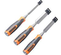 Chisels, Wood Chisel Set Bevel Edge Chisel with Protective Cover 12mm 19mm and 25mm Woodworking Carving Heavy Duty Hand Tools for Woodworking Craft