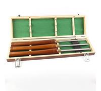 Chisels, Wood Turning Tools 3 Piece Bowl Gouge Set Includes 1/4 Flute 3/8 Flute and 1/2 Flute Featuring Walnut Handle Brass Ferrules and High Speed Steel Blades