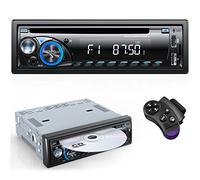 Chismos 9V-24V Car Stereo Radio Bluetooth with CD DVD Player,1DIN RDS/FM/AM Car Radio Bluetooth Handsfree 7 Colors MP3 Player with 2 USB/SD/AUX(Multi-coloured)