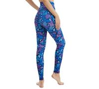 Chisportate High Waist Yoga Pants with Pockets, Soft and Stylish Patterned Leggings for Pilates,Workout and Fitness-Batwing Dreams
