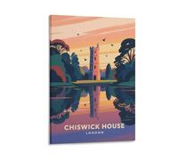 Chiswick House London Vintage Travel Posters 20x30inch(50x75cm) Wall Decor Painting Canvas Wall Art Living Room Poster Bedroom